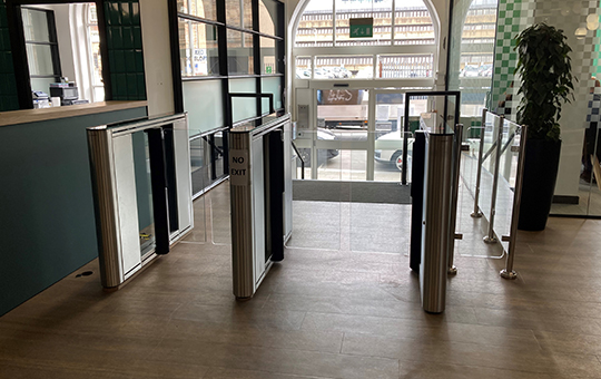 Vision touch security speed gate pentagon centre